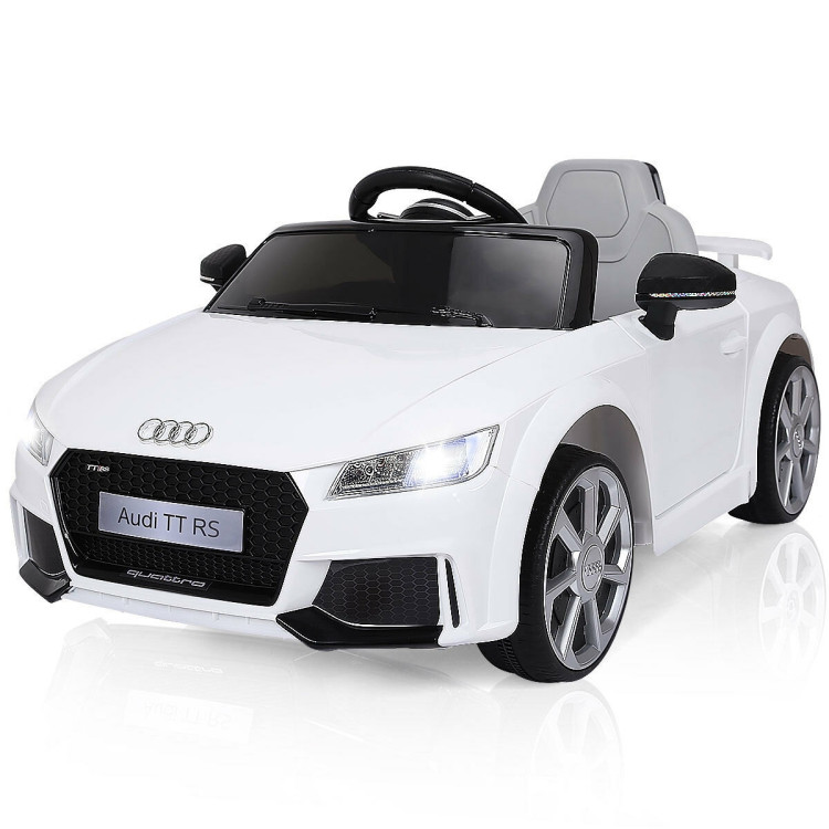 12V Audi TT RS Electric Remote Control MP3 Kids Riding Car-WhiteCostway Gallery View 4 of 13