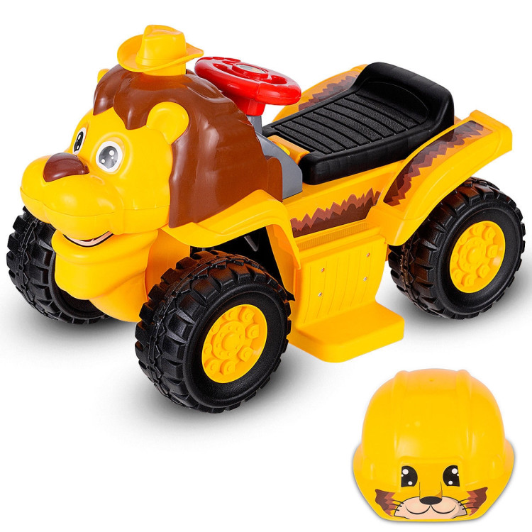 6V Electric Kids Ride On Lion Animal Toddler CarCostway Gallery View 6 of 11