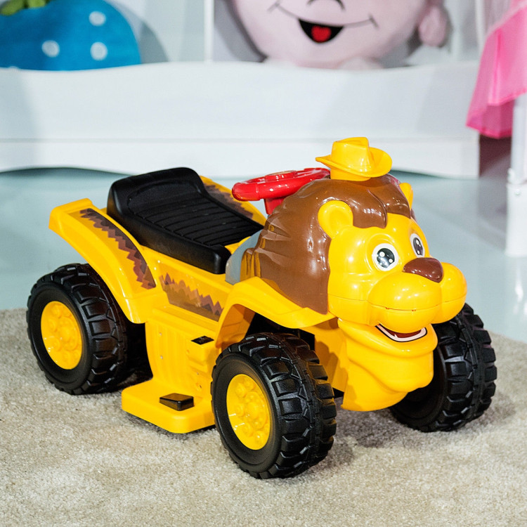6V Electric Kids Ride On Lion Animal Toddler CarCostway Gallery View 1 of 11