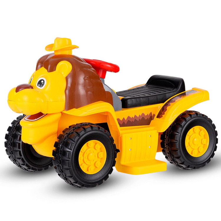 6V Electric Kids Ride On Lion Animal Toddler CarCostway Gallery View 3 of 11