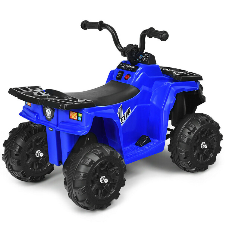 6V Battery Powered Kids Electric Ride on ATV-BlueCostway Gallery View 1 of 11
