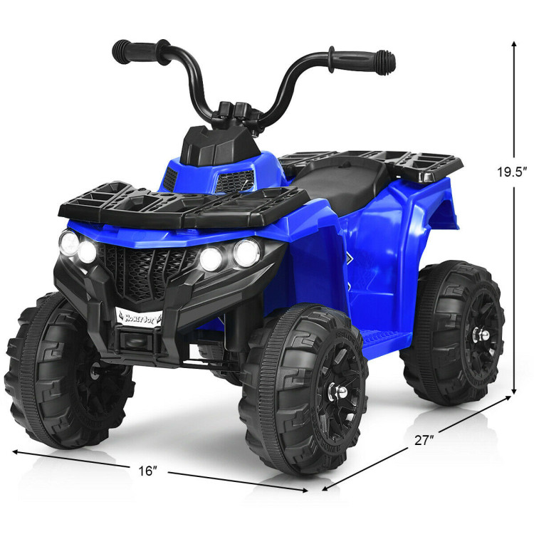 6V Battery Powered Kids Electric Ride on ATV-BlueCostway Gallery View 5 of 11
