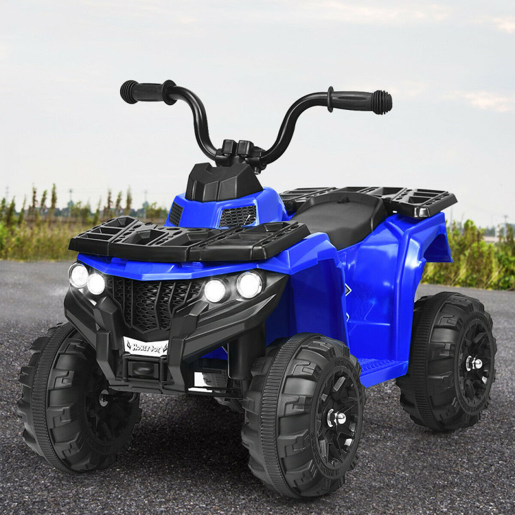 6V Battery Powered Kids Electric Ride on ATV-BlueCostway Gallery View 2 of 11