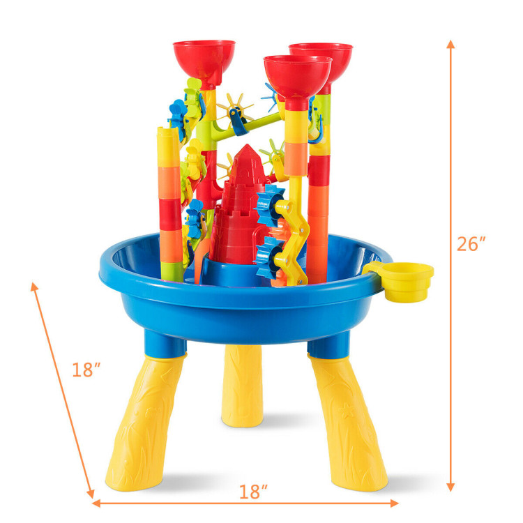 2-in-1 Sand and Water Table Activity Play CenterCostway Gallery View 8 of 9