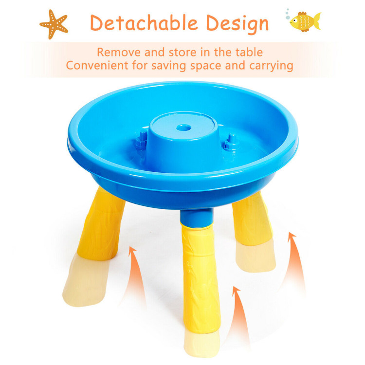 2-in-1 Sand and Water Table Activity Play CenterCostway Gallery View 3 of 9