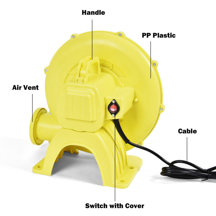 480 W 0.6 HP Air Blower Pump Fan for Inflatable Bounce HouseCostway Gallery View 5 of 11