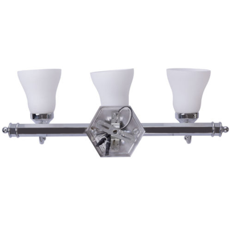 24 Inch 3-Light LED Vanity Fixture Polished Chrome Wall SconcesCostway Gallery View 5 of 9