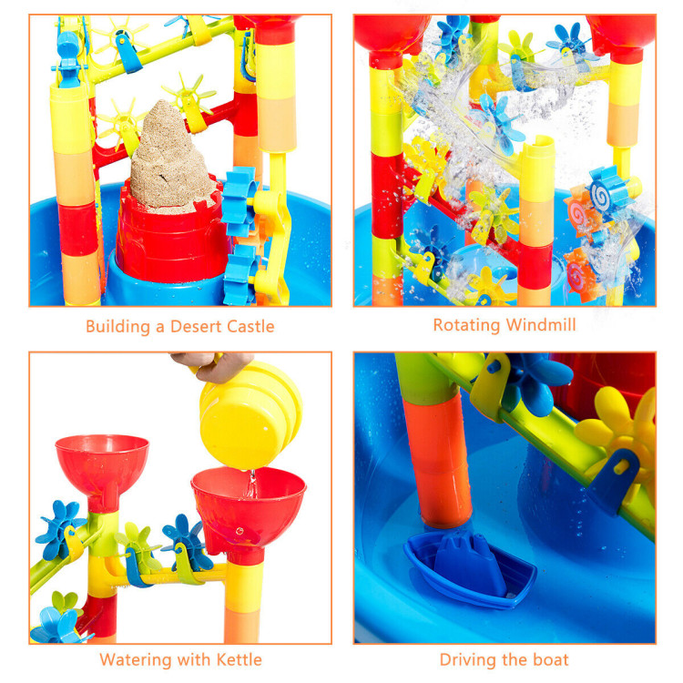 2-in-1 Sand and Water Table Activity Play CenterCostway Gallery View 7 of 9