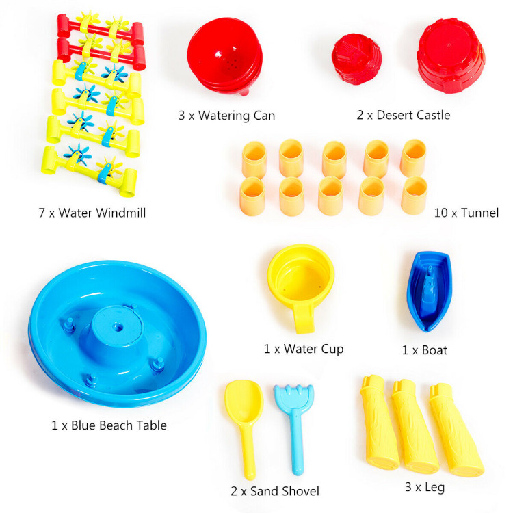 2-in-1 Sand and Water Table Activity Play CenterCostway Gallery View 9 of 9