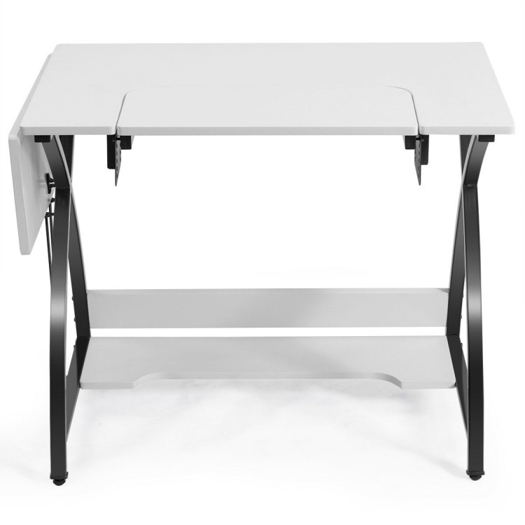 Sewing Craft Table Computer Desk with Adjustable PlatformCostway Gallery View 8 of 11