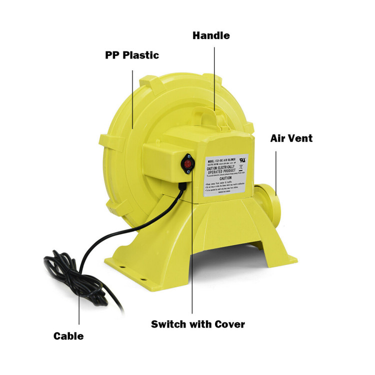 735 W 1.0 HP Air Blower Pump Fan for Inflatable Bounce HouseCostway Gallery View 14 of 14