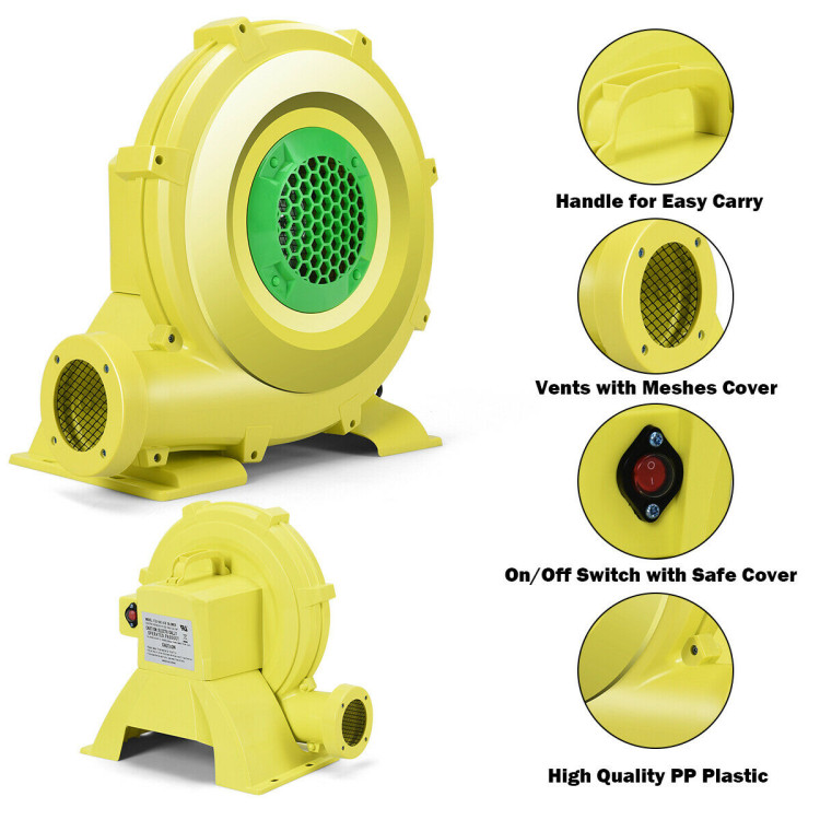 950 W 1.25 HP Air Blower Pump Fan for Inflatable Bounce HouseCostway Gallery View 5 of 14