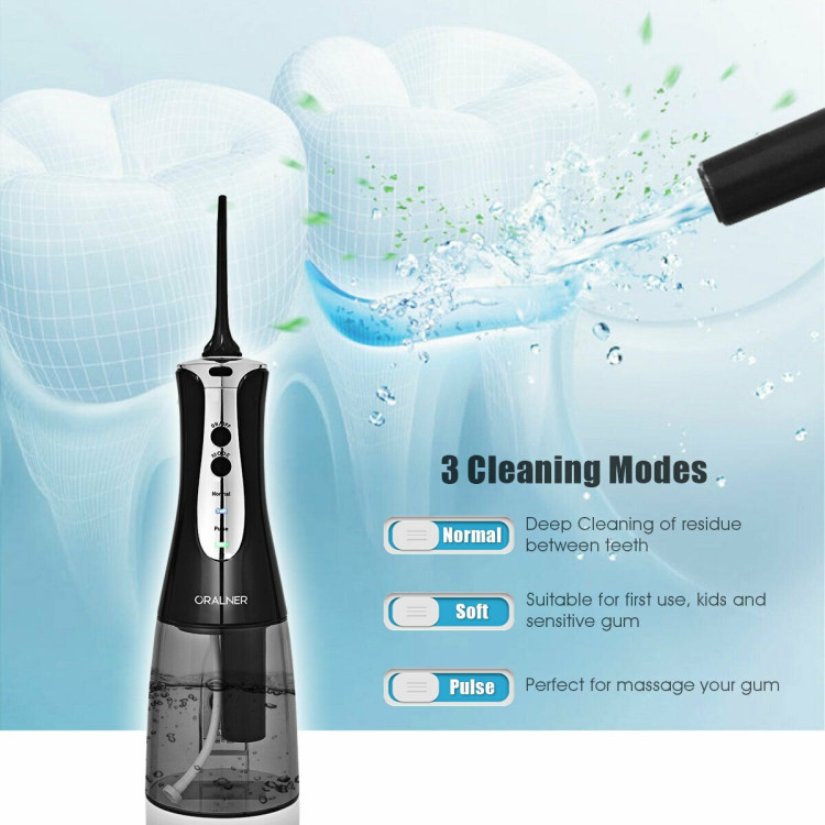 Rechargeable Water Portable Flosser with 2 NozzleCostway Gallery View 3 of 10
