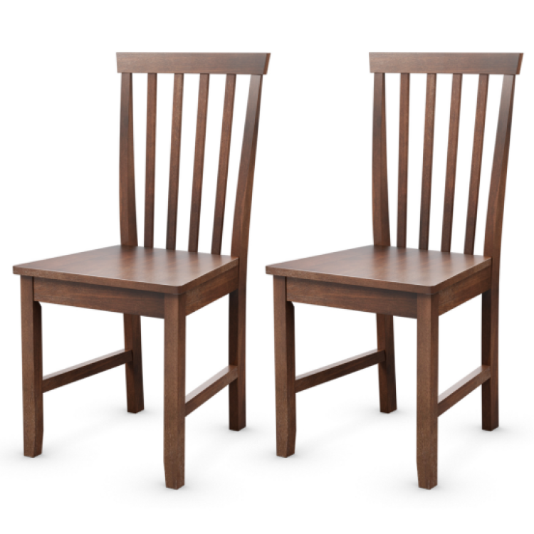 Set of 2 Dining Chairs with Solid Wooden LegsCostway Gallery View 4 of 10
