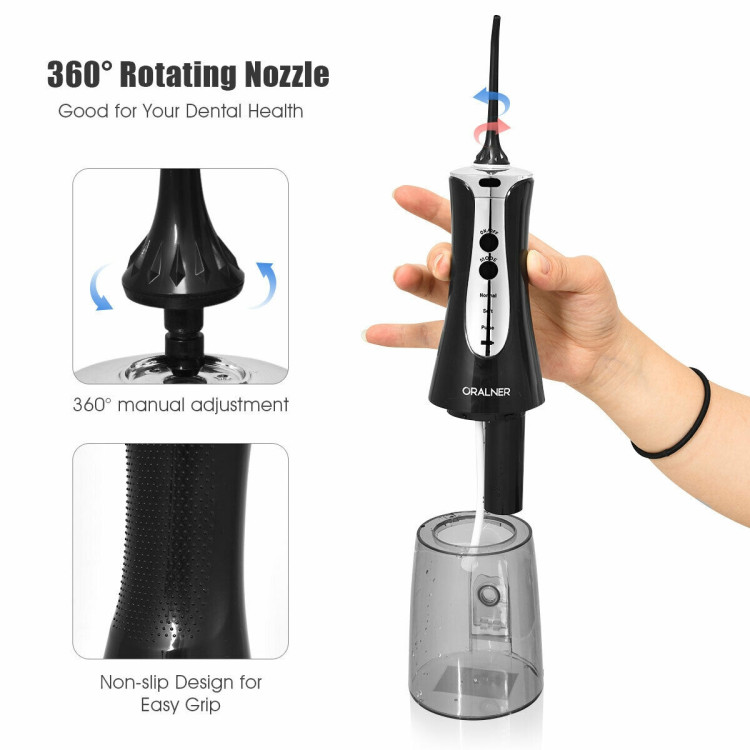 Rechargeable Water Portable Flosser with 2 NozzleCostway Gallery View 8 of 10