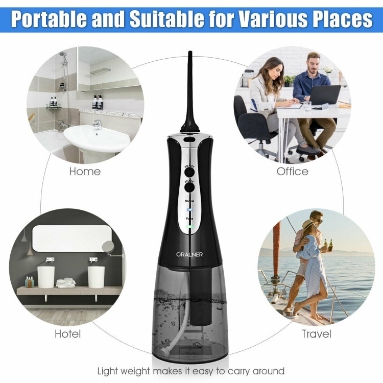 Rechargeable Water Portable Flosser with 2 NozzleCostway Gallery View 6 of 10