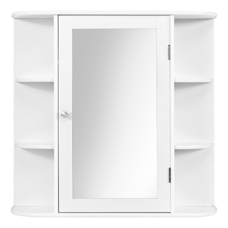 Multipurpose Mount Wall Mirror Bathroom Storage CabinetCostway Gallery View 4 of 10