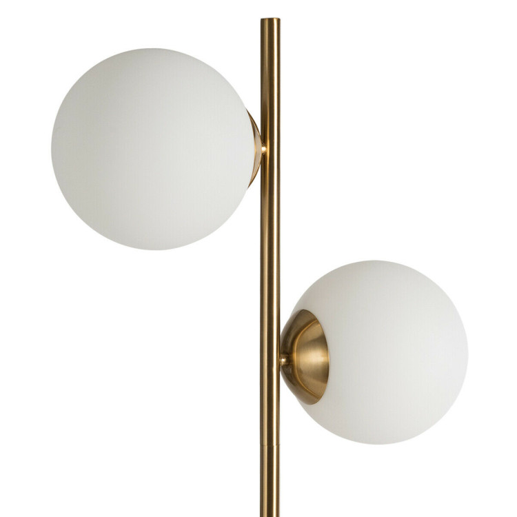 65 Inch LED Floor Lamp with 2 Light Bulbs and Foot Switch-GoldenCostway Gallery View 10 of 10