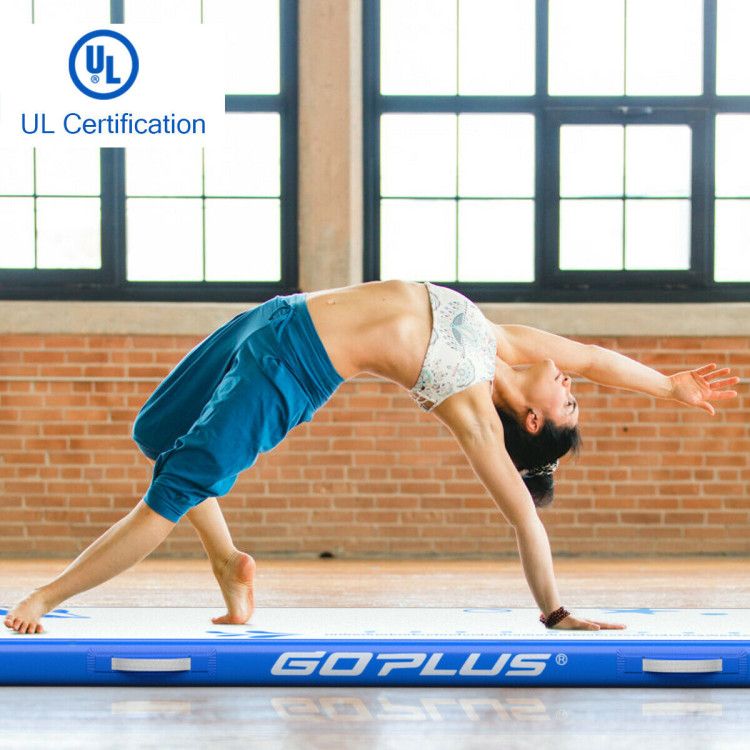 Costway 10 feet air track inflatable gymnastics tumbling mat with pump 2025