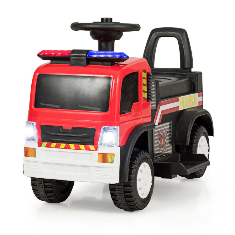 Kids 6V Battery Powered Electric Ride On Fire TruckCostway Gallery View 4 of 9