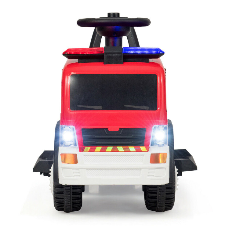 Kids 6V Battery Powered Electric Ride On Fire TruckCostway Gallery View 5 of 9