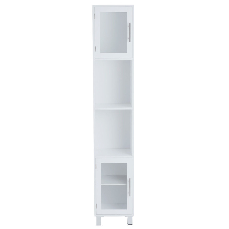 71 Inch Height Wooden Organizer Bathroom Tall Tower Storage Cabinet UnitCostway Gallery View 10 of 12