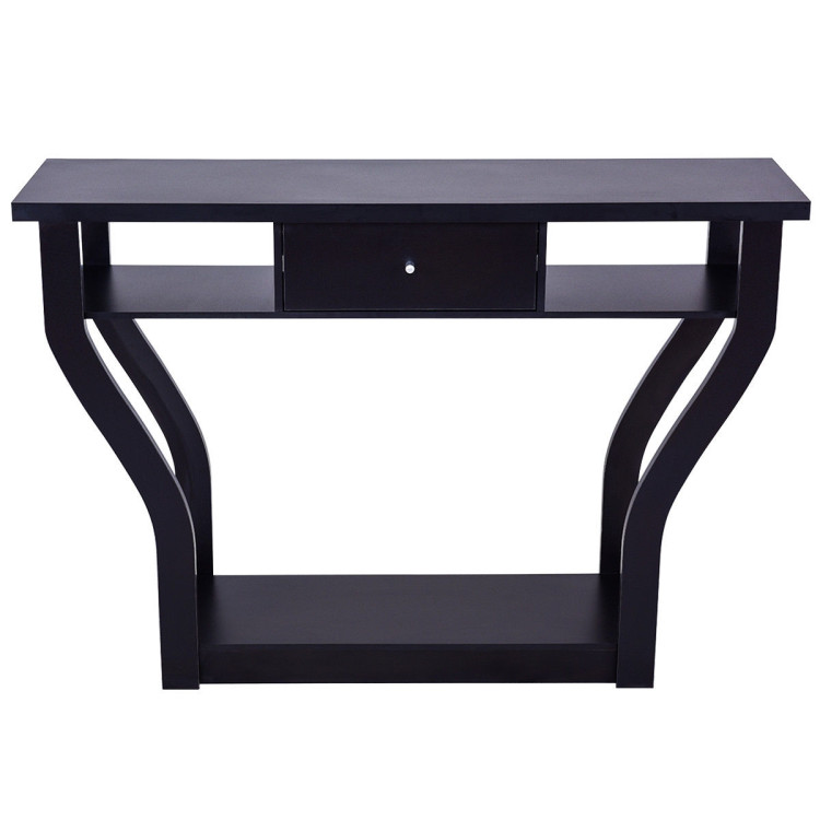 Modern Sofa Accent Table with DrawerCostway Gallery View 9 of 10