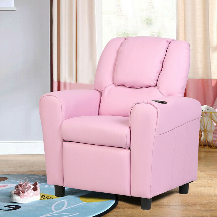 Children Pu Leather Recliner Chair With, Child Leather Recliner