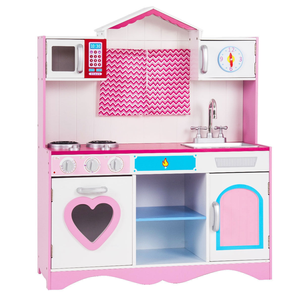Wood Kitchen Toy Kids Cooking Pretend Play Set Toddler Wooden Playset Pink,Stainless Steel Gas Grills At Lowes