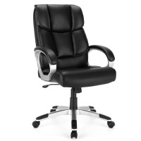 Big and Tall Adjustable High Back Leather Executive Computer Desk Chair