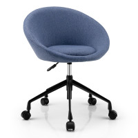 Adjustable Swivel Accent Chair with Round Back