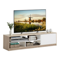 63 Inch TV Stand Media Entertainment Center Console with Pop-up Door