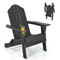 Patio Adirondack Chair with Built-in Cup Holder