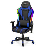 Gaming Chair Adjustable Swivel Computer Chair with Dynamic LED Lights