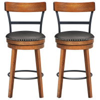 Set of 2 25.5 Inches Swivel Counter Height Dining Chair