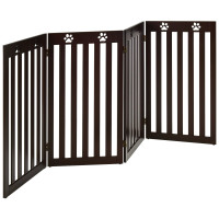 36" Folding Wooden Freestanding Pet Gate  with 360° Hinge