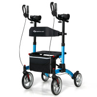 2-in-1 Multipurpose Rollator Walker with Large Seat