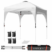 6.6 x 6.6 Feet Pop Up Height Adjustable Canopy Tent with Roller Bag