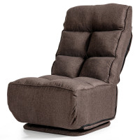 Swivel Folding Floor Gaming Chair with 6 Adjustable Positions  and Metal Base