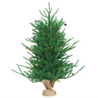 36 Inch Mini Carmel Pine Christmas Tree with 30 Pinecones