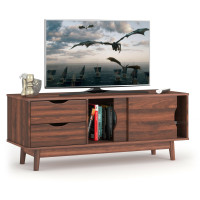 TV Stand for TV up to 60" Media Console Table Storage with Doors