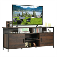 58" Wood TV Stand Entertainment Media Center Console with Storage Cabinet