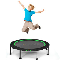47" Folding Trampoline with Safety Pad of Kids and Adults for Fitness Exercise