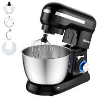 4.8 Qt 8-speed Electric Food Mixer with Dough Hook Beater