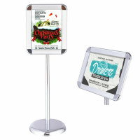 8.5 Inch x 11Inch Graphic Adjustable Pedestal Poster Stand Aluminum Snap