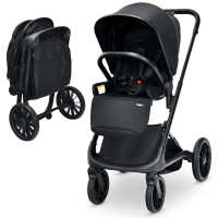 2 in 1 Convertible Baby Stroller with Oversized Storage Basket
