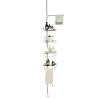 4-Tier Tension Shower Corner Caddy with 304 Stainless Steel