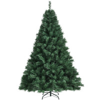 6Ft PVC Hinged Artificial Christmas Tree with Metal Stand