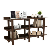 59” Console Sofa Table with 3-tier Open Shelf for Living Room