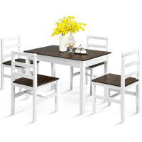 5 Pieces Solid Wood Compact Kitchen Dining Set